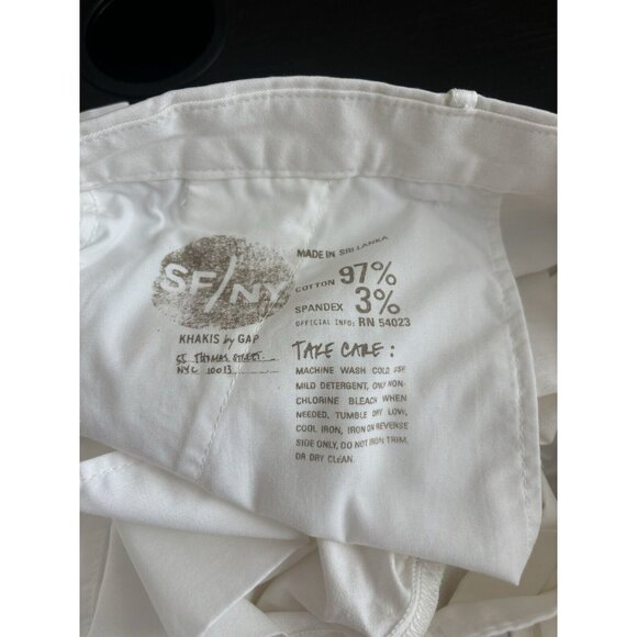 NWT Gap Broken in Straight Kacki White Pants w/ Tuxedo Stripe Pockets Size 4 - Picture 10 of 10